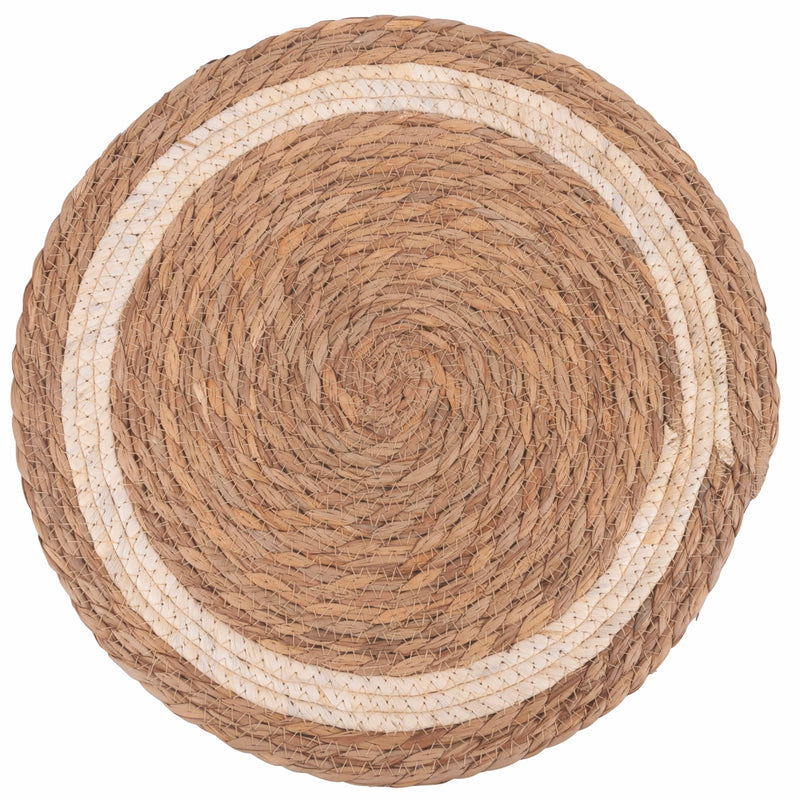 Set de table tressé rond naturel