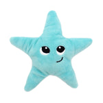 Peluche étoile de mer "Wahou" maman et son bébé bleu aqua