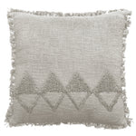 Coussin carré Hoggar coton brut tufté lin