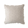 Coussin lin & coton naturel/blanc