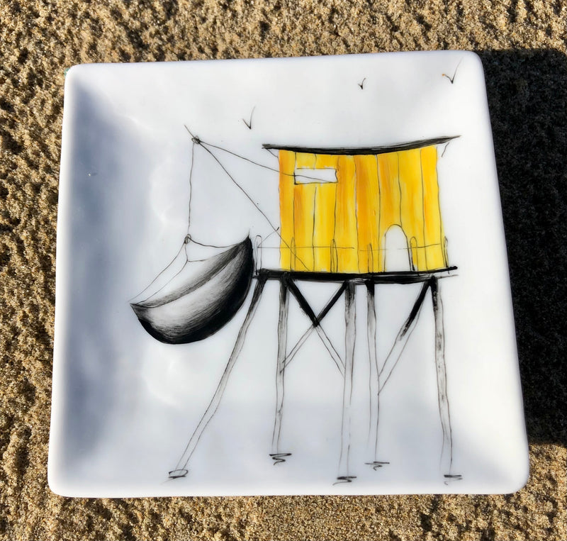 Soucoupe motif carrelet T1