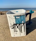 Mug motif carrelet anse carrée