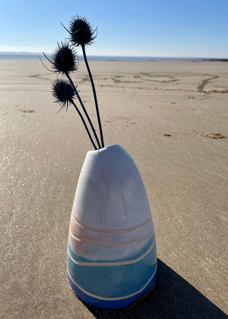Vase en céramique vagues