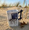 Mug motif carrelet anse carrée
